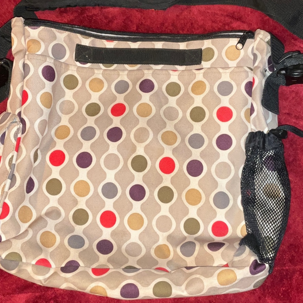 Skip Hop Beige and Red Patterned Bag - Picture 3 of 3
